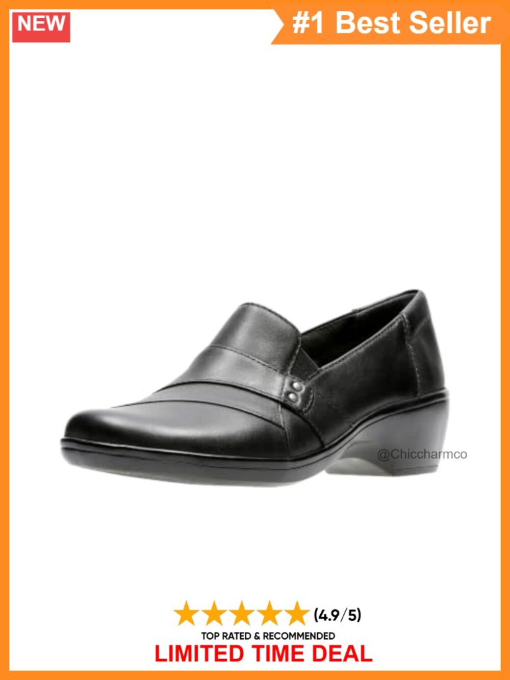 Cushion Soft Ortholite Slip-On Loafer with 2 Inch Heel